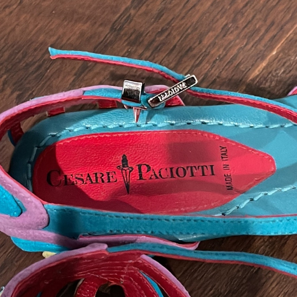 Cesare Paciotti Women’s Turquoise Flats Size 36.5/6.5