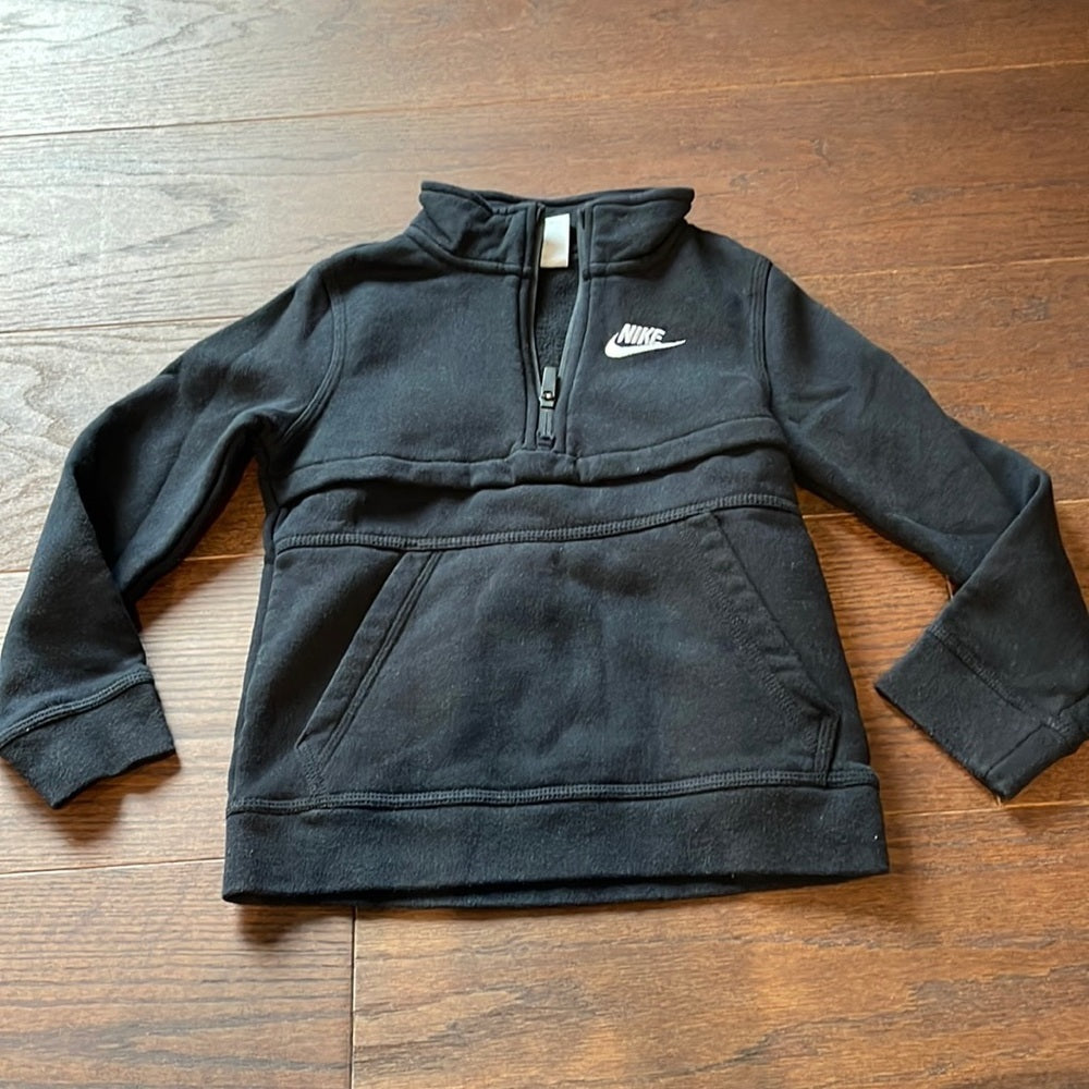 Nike Boys Quarter Zip Black Sweatshirt Size XS