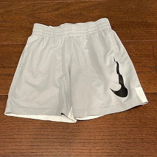 NIKE Boys Dri-Fit Grey and White Shorts Size XS