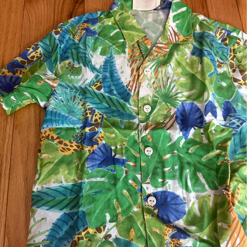 NWT Sepelil Coco Boys Vacation Collared Shirt and Shorts Set Size 4T