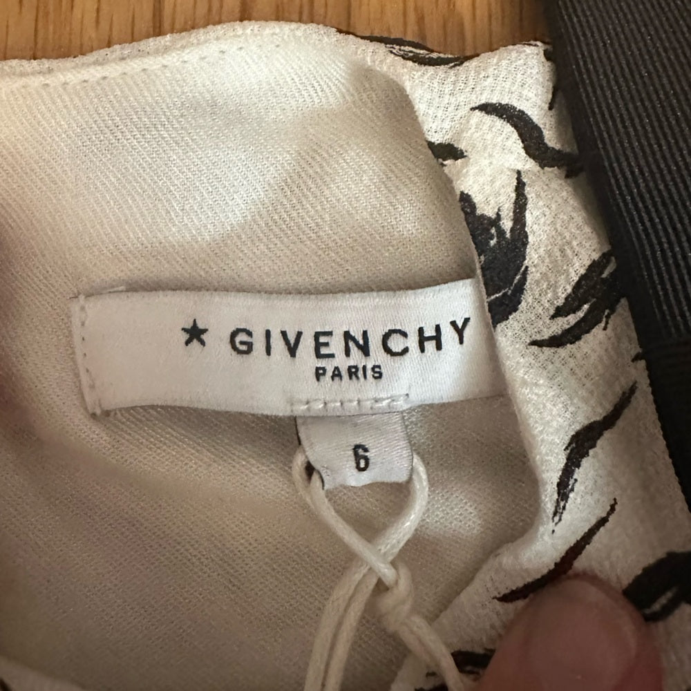 NWT Black and White Givenchy Kids Long Sleeve Size 6