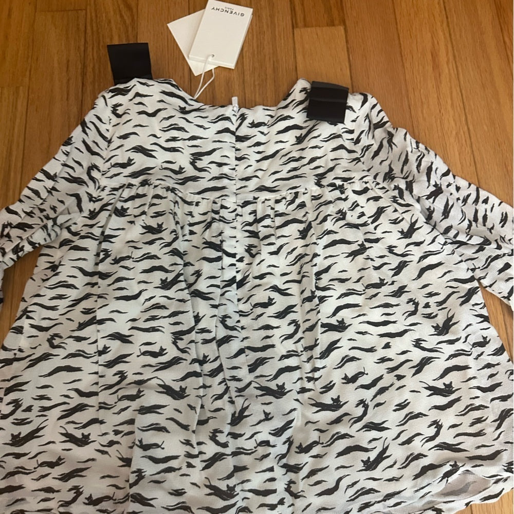 NWT Black and White Givenchy Kids Long Sleeve Size 6