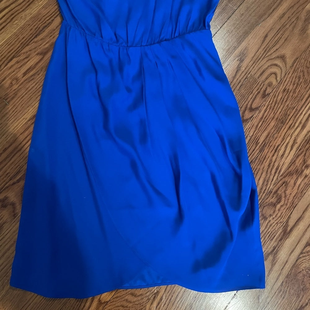 Amanda Uprichard Royal Blue One Sleeved Dress