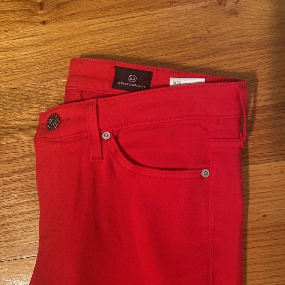 Women’s Adriano Goldschmied (AG) jeans.  Red. Size 24R