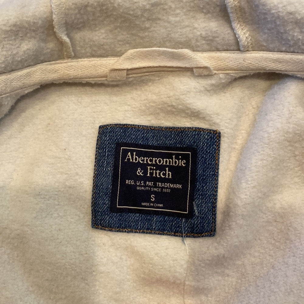 ABERCROMBIE and Fitch denim jacket with hood Size Small