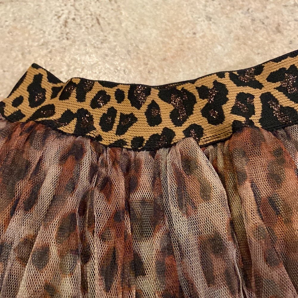 Hannah Banana girls leopard print skirt size 6