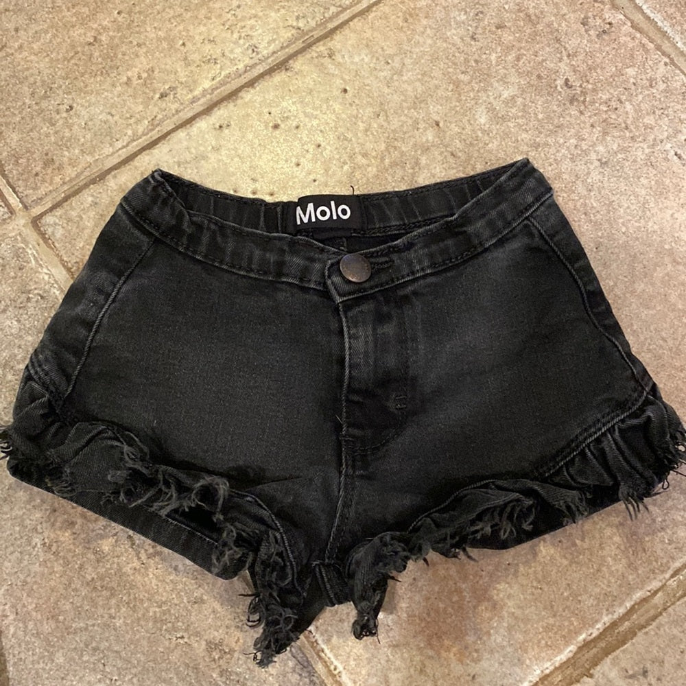 Molo kids black jean shorts size 5