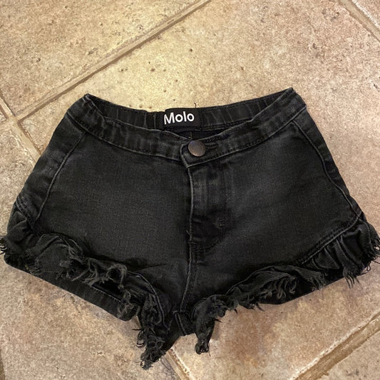 Molo kids black jean shorts size 5