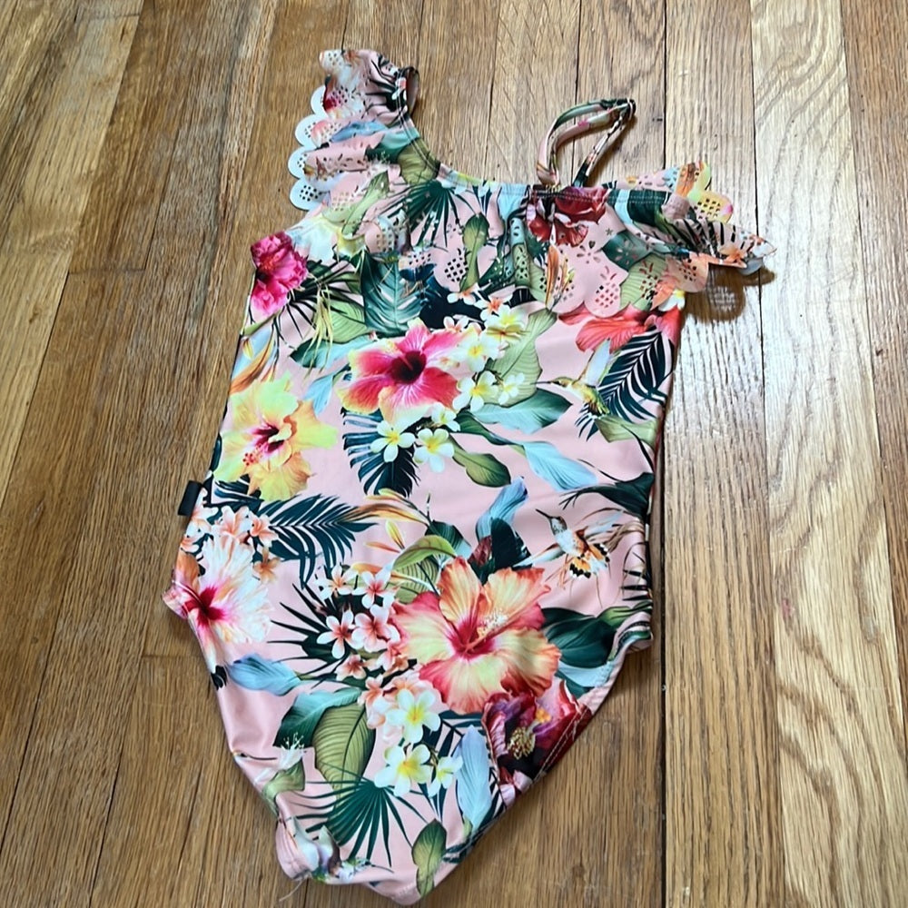 MOLO Kid’s Orange Floral One Piece Size 8y