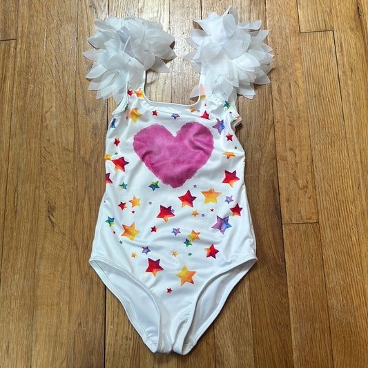 Stella Cove Kid’s White One Piece Bathing Suit Size 6
