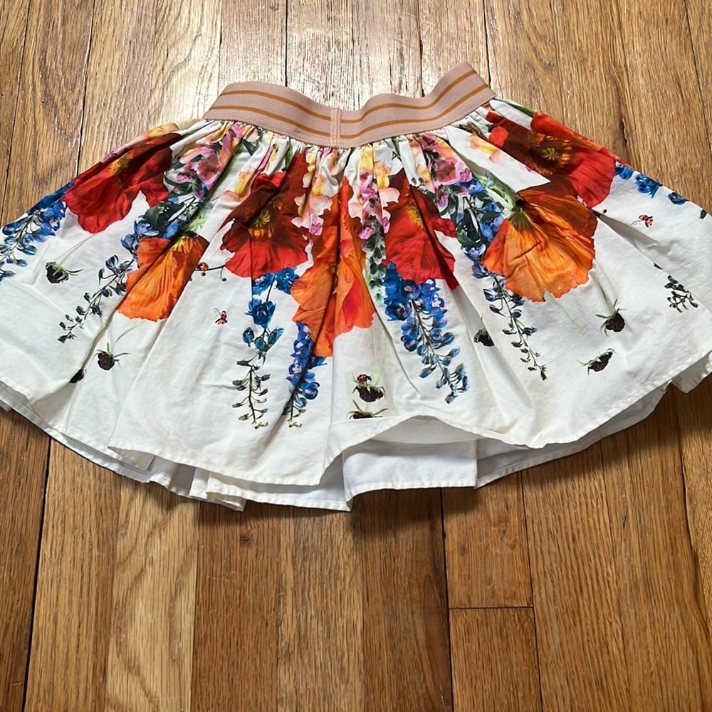 MOLO Kid’s White Floral Print Skirt Size 5-7