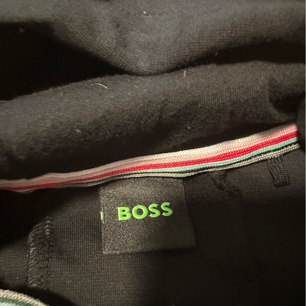 Boss Black Zip Up Hoodie Size Small