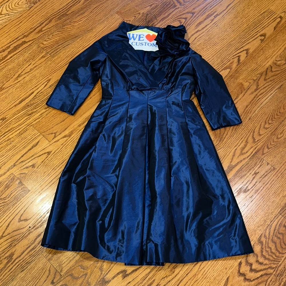 Rickie Freeman Teri Jon Woman’s Navy Blue Dress Size 8