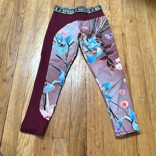 Molo Kid’s Maroon Floral Leggings Size 5-6