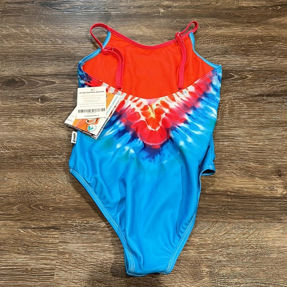 NWT Limeapple Girl’s One Piece Tie-Dye Swimsuit - Size 8