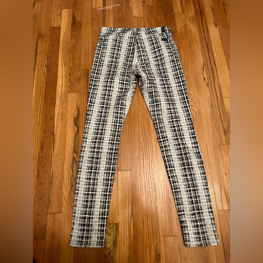 7 For All Mankind Black and White Pants Size 28