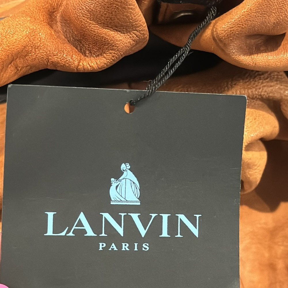 NWT Lanvin Brown Leather Kentucky Shoulder Bag