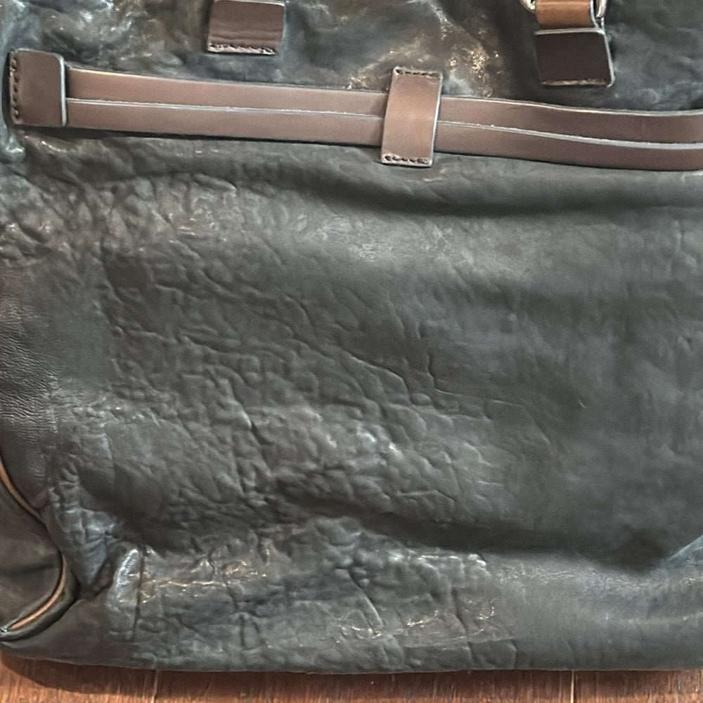 NWT Gryson Black and Brown Leather Shoulder Bag