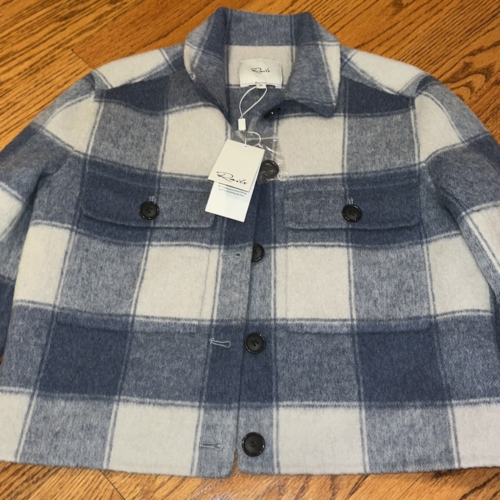 NWT Woman’s Steffi Blue Buffalo Check Jacket Size XS