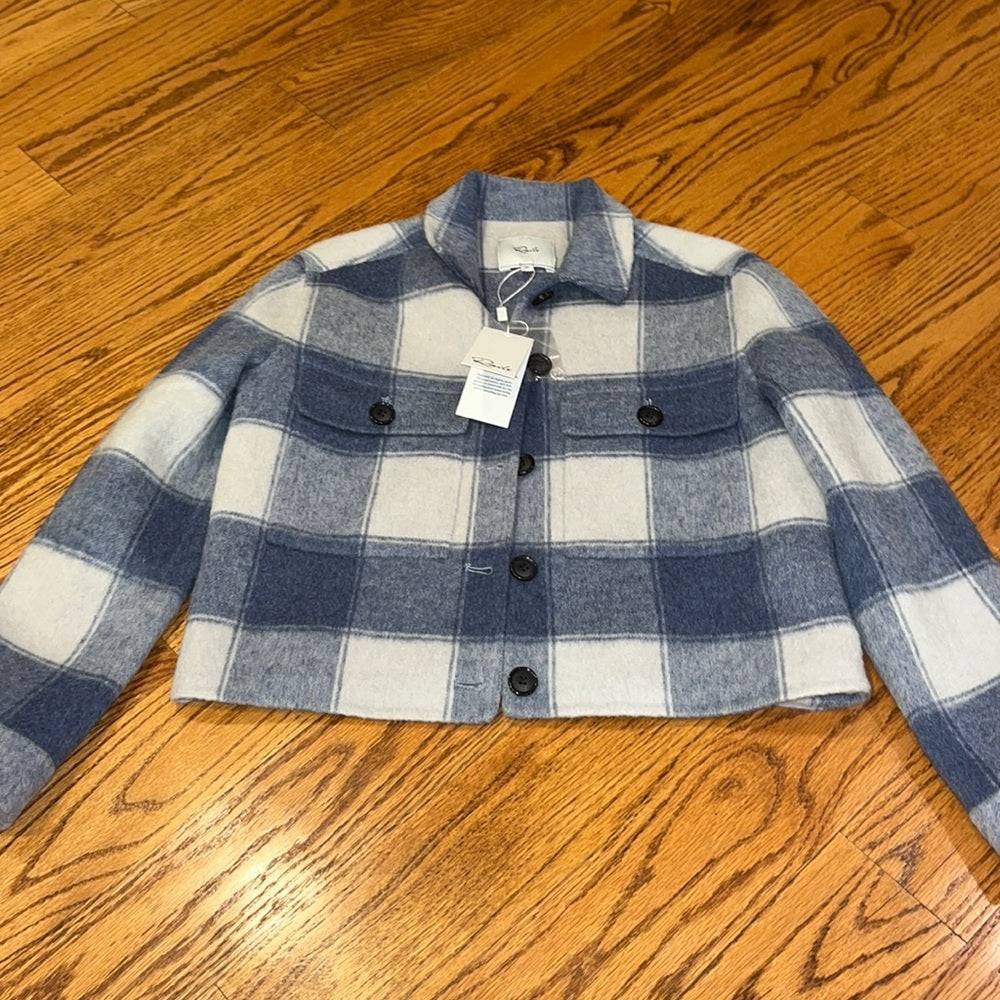 NWT Woman’s Steffi Blue Buffalo Check Jacket Size XS