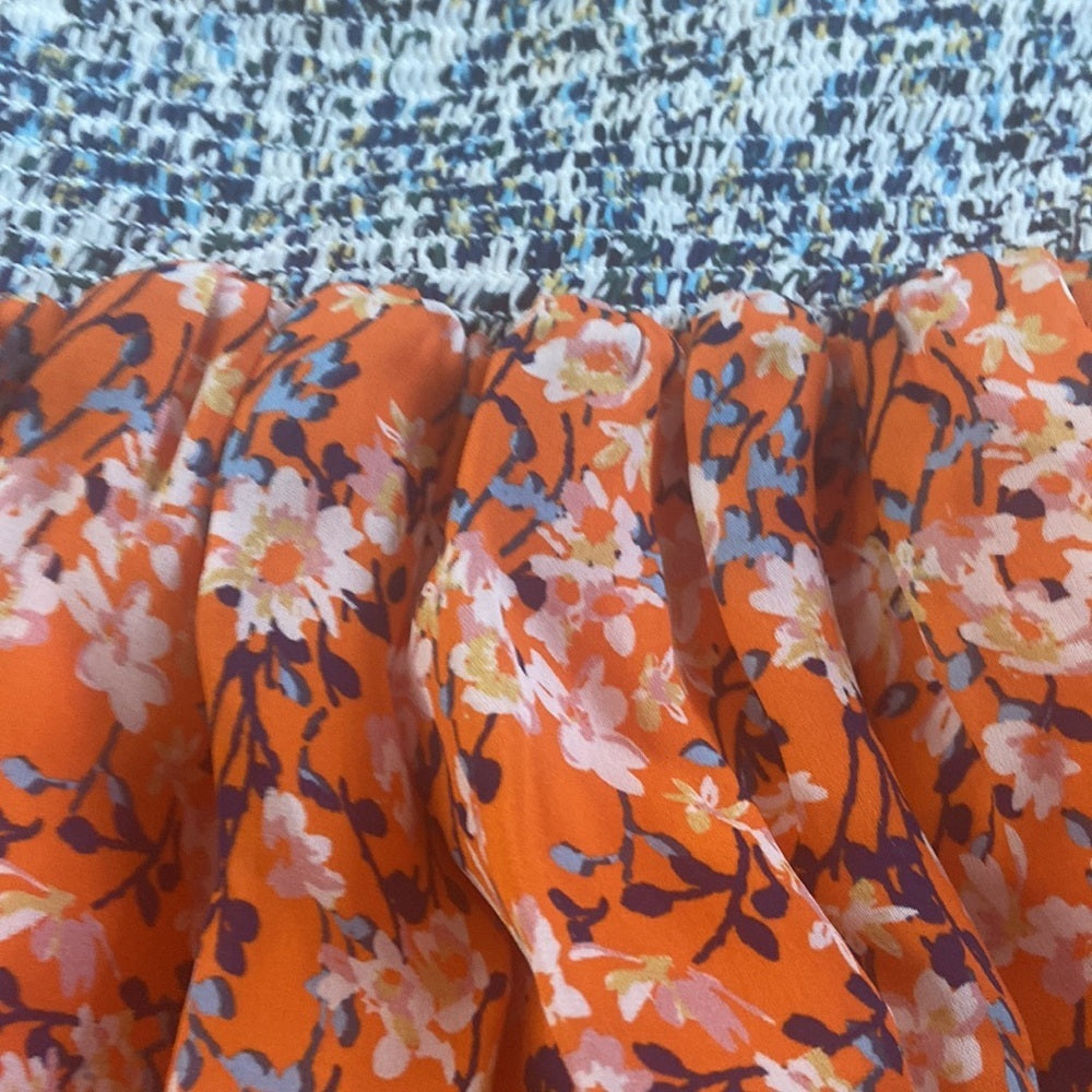 Women’s Ramy Brook skirt. Orange and blue. Size XS