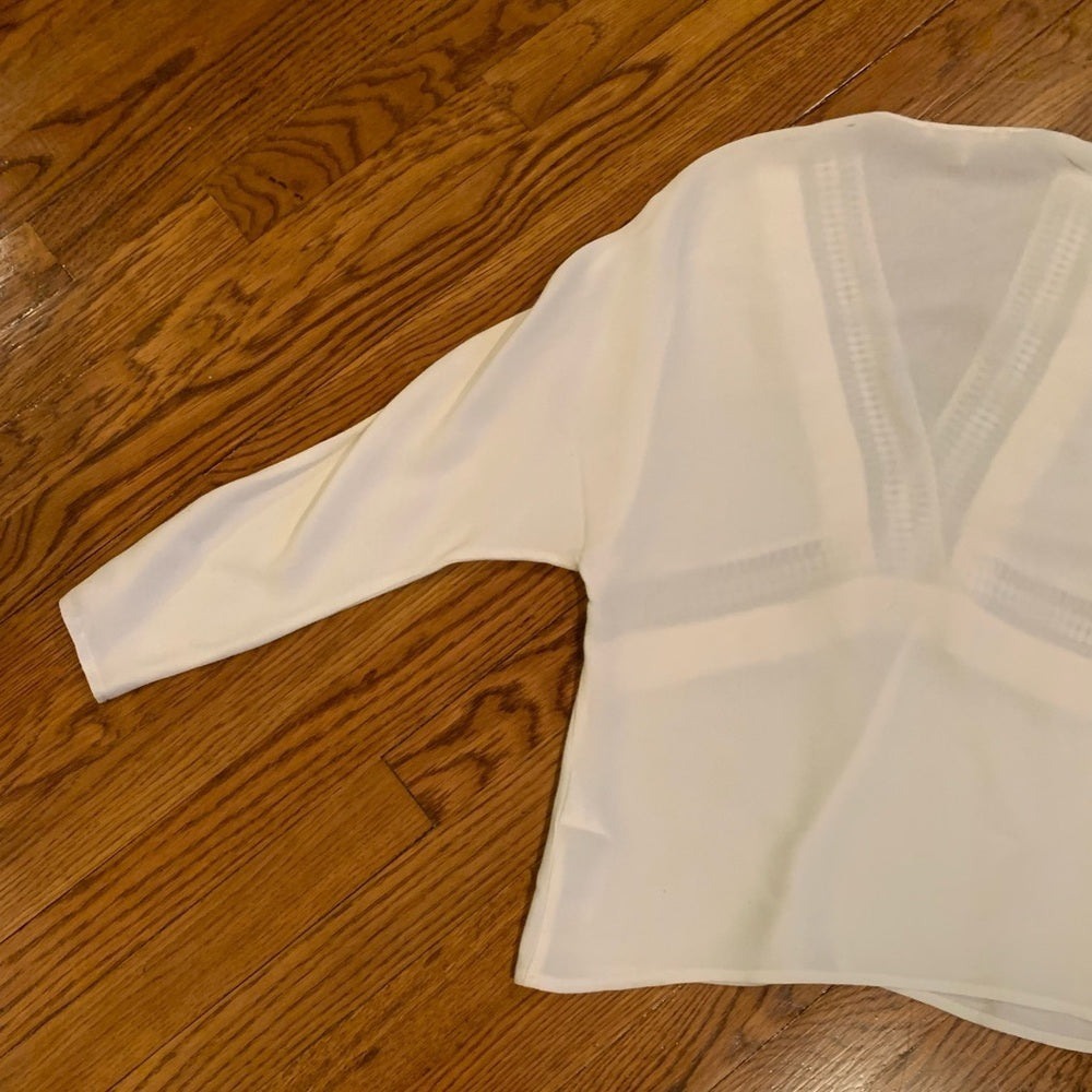 Maje White Long Sleeve Top Size 1/Small