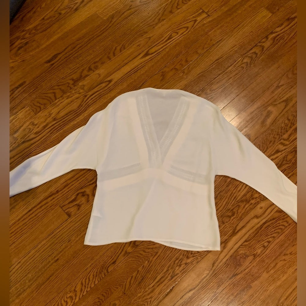 Maje White Long Sleeve Top Size 1/Small