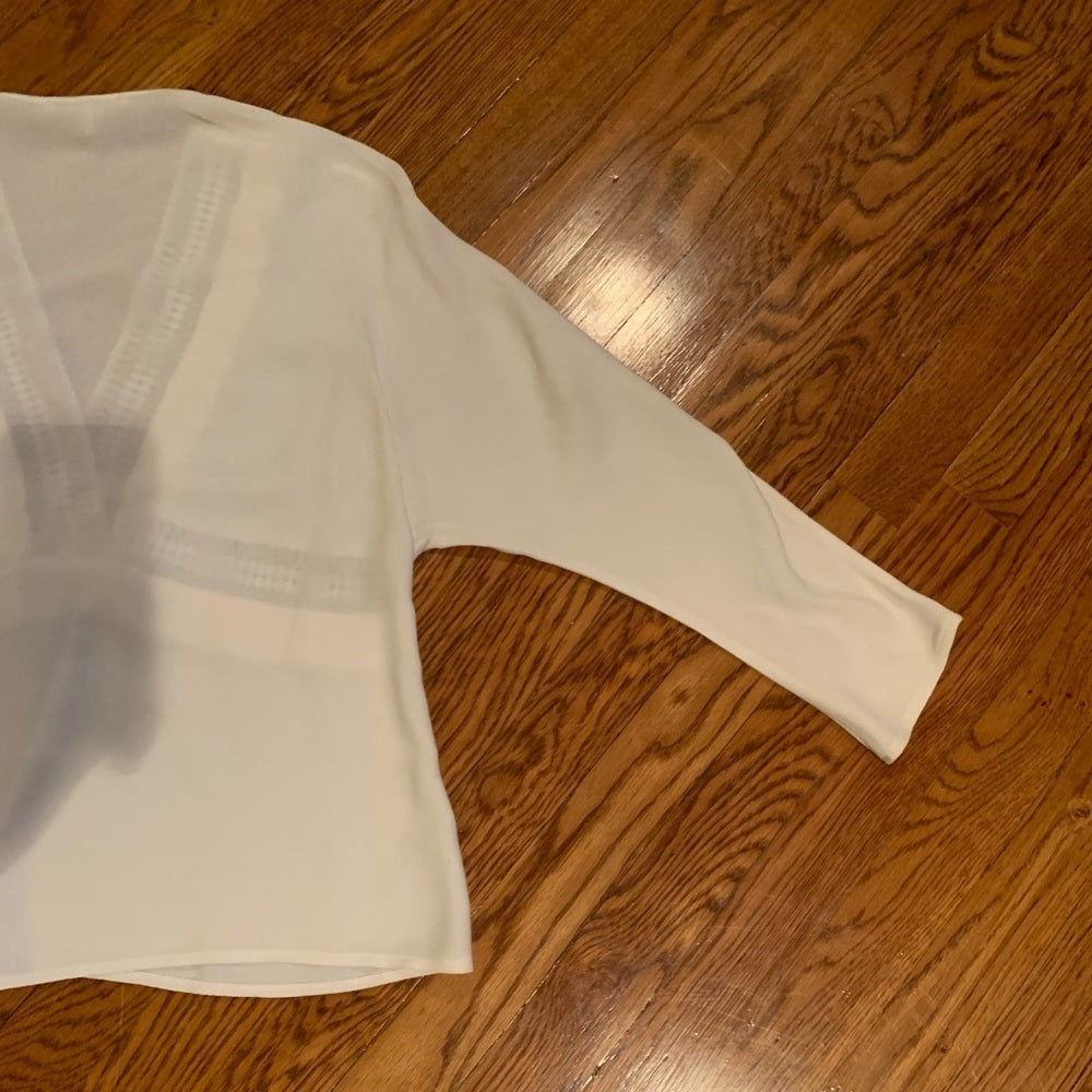 Maje White Long Sleeve Top Size 1/Small