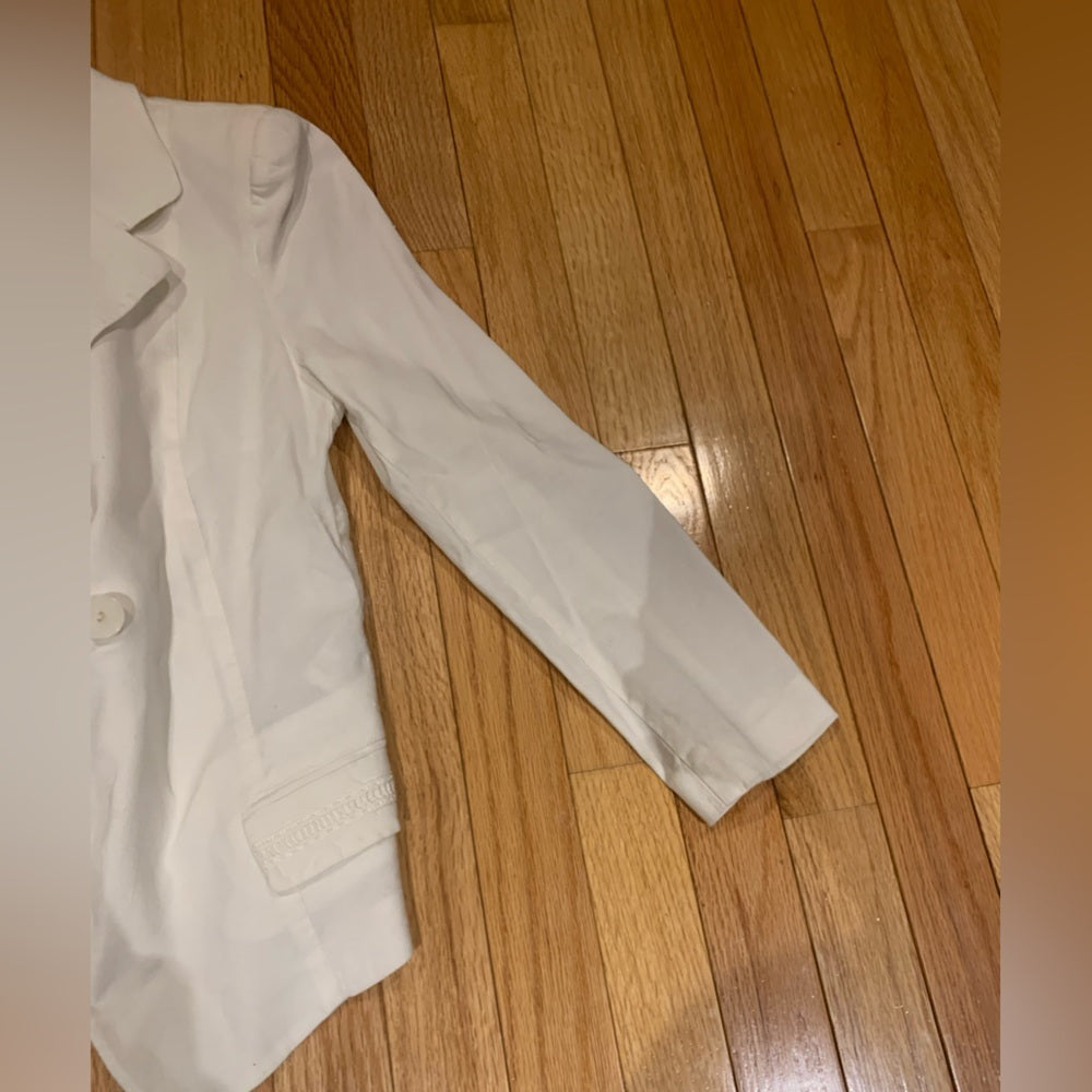 Emporio Armani White Linen Long Sleeve Size 6