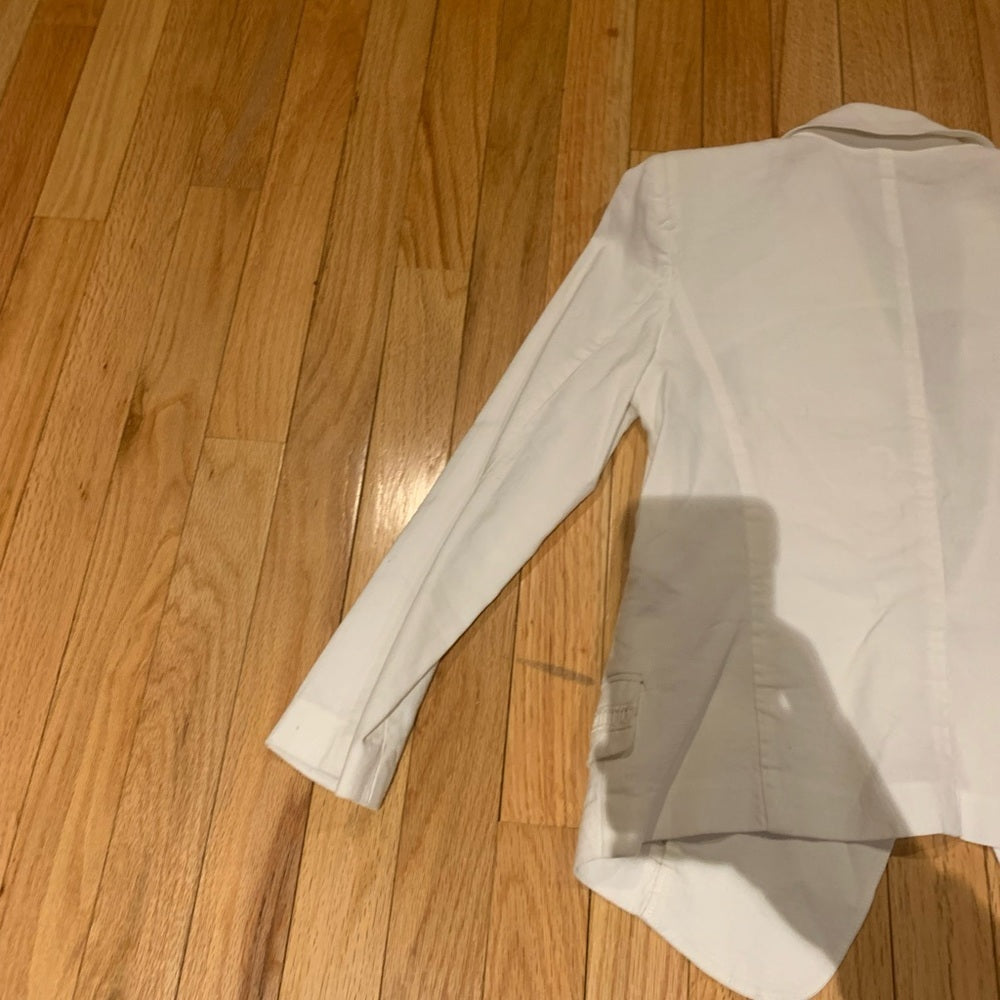 Emporio Armani White Linen Long Sleeve Size 6