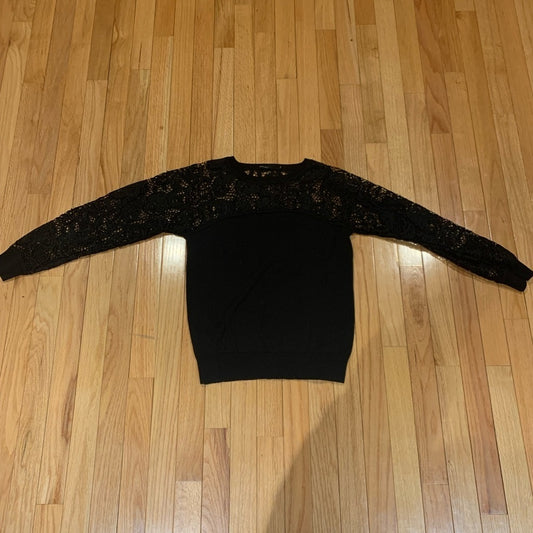 Karen Millen Black Long Sleeve with Cut Out Top Size Medium