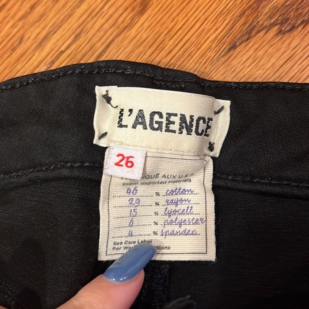 L’Agence Woman’s Black Jeans Size 26