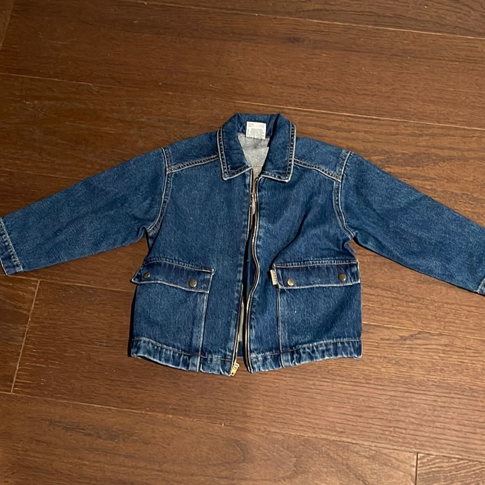 Guess Girls Jean Jacket with Zipper Size 5/6