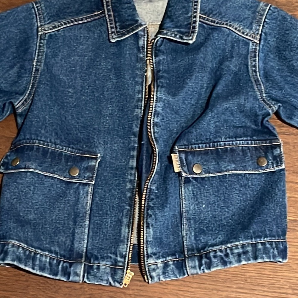 Guess Girls Jean Jacket with Zipper Size 5/6