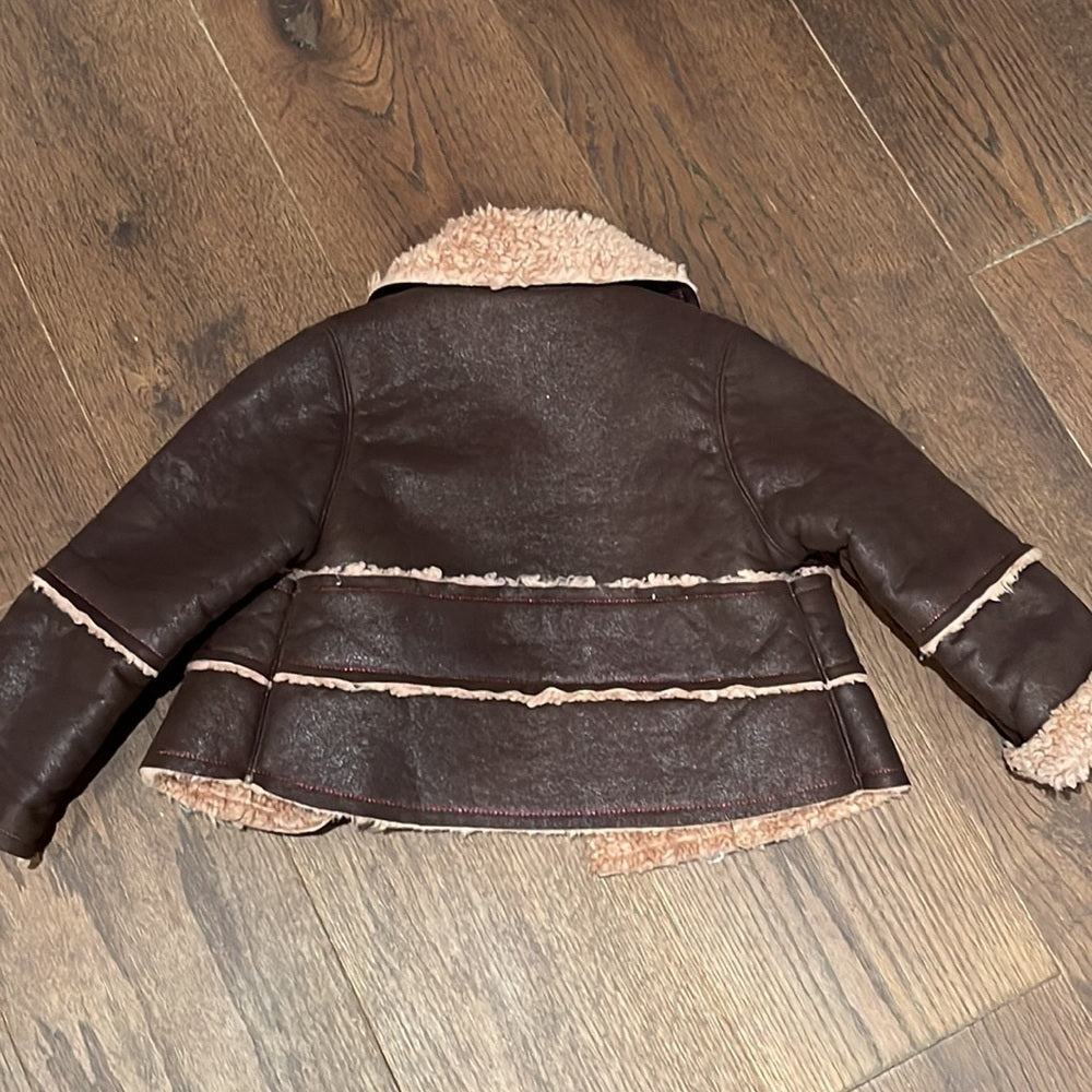 Girls Faux Shearling Jacket Size 2/3