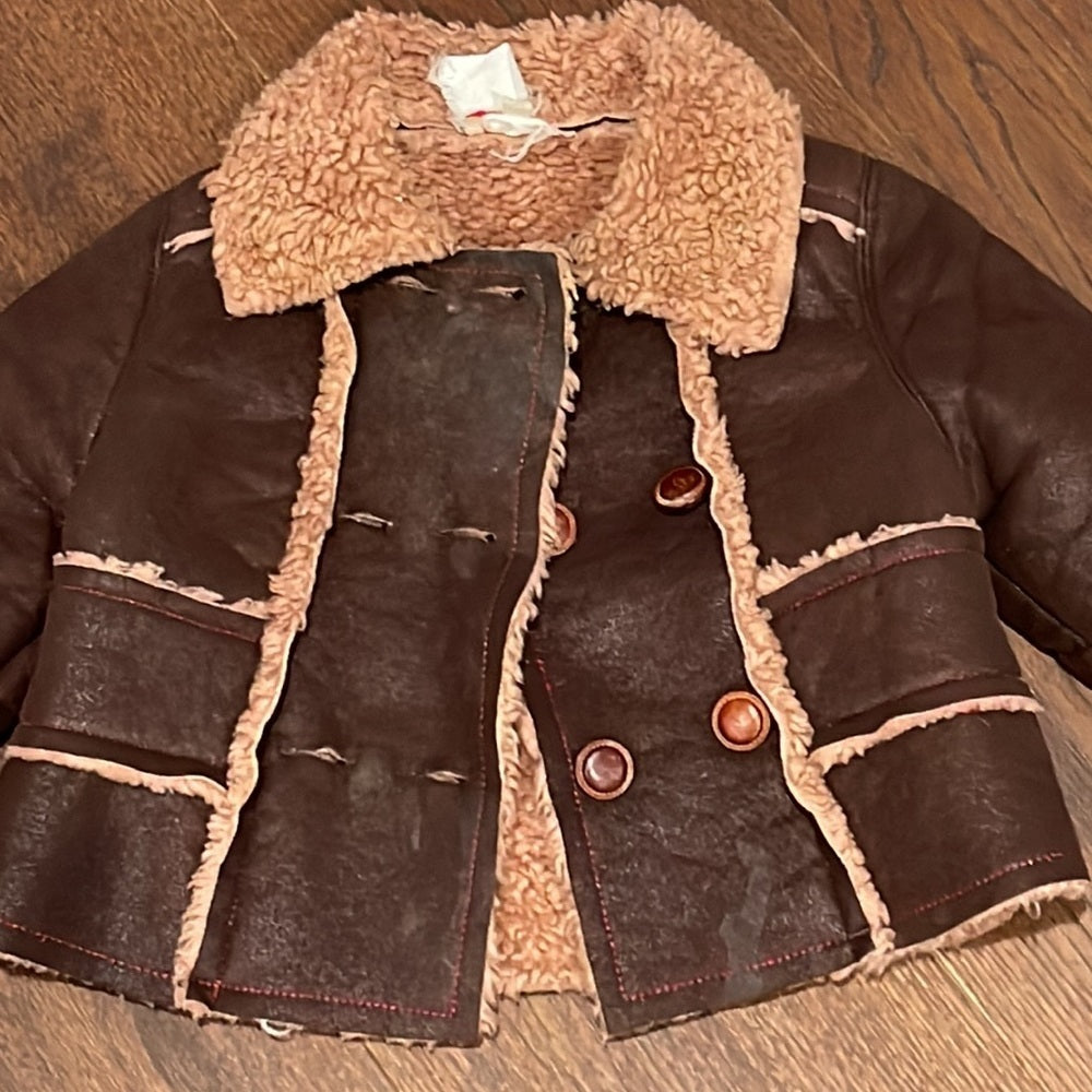 Girls Faux Shearling Jacket Size 2/3