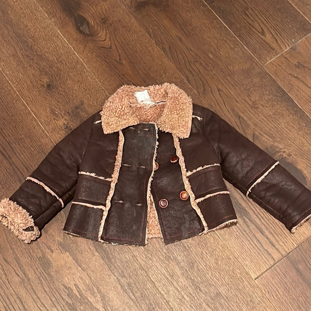 Girls Faux Shearling Jacket Size 2/3