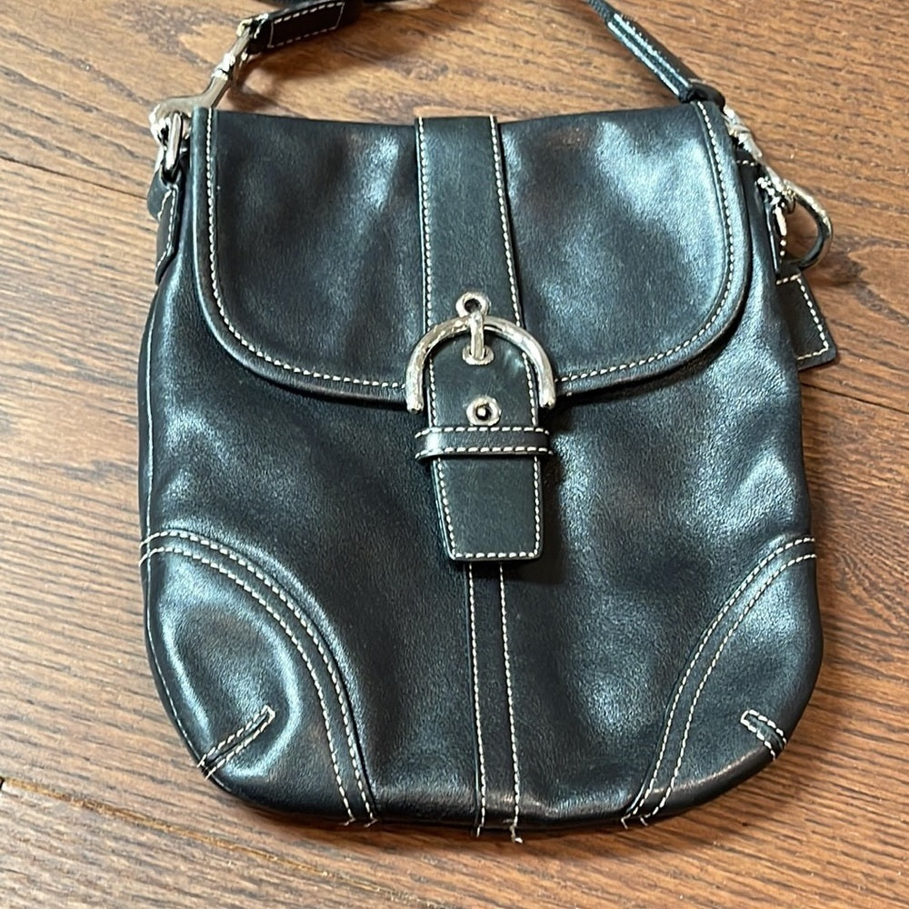 Coach Women’s Black Leather Crossbody Bag