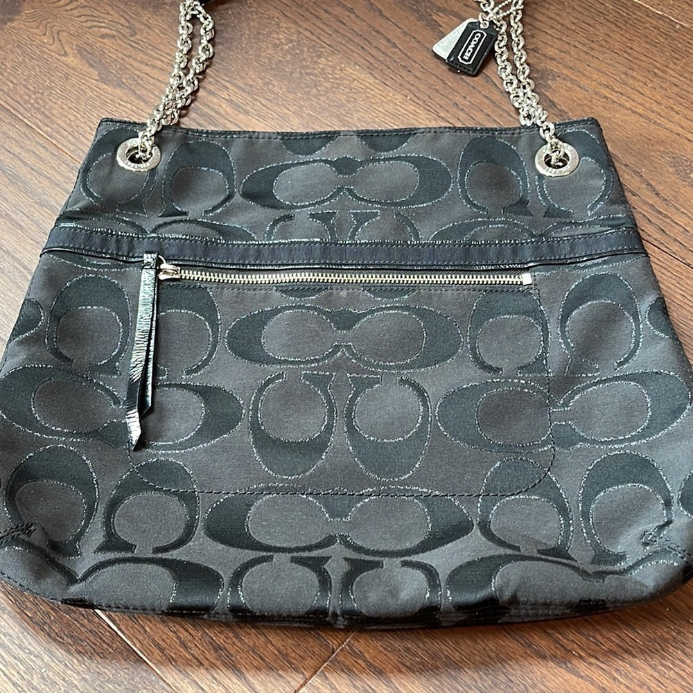 Coach Black Canvas Tote Bag