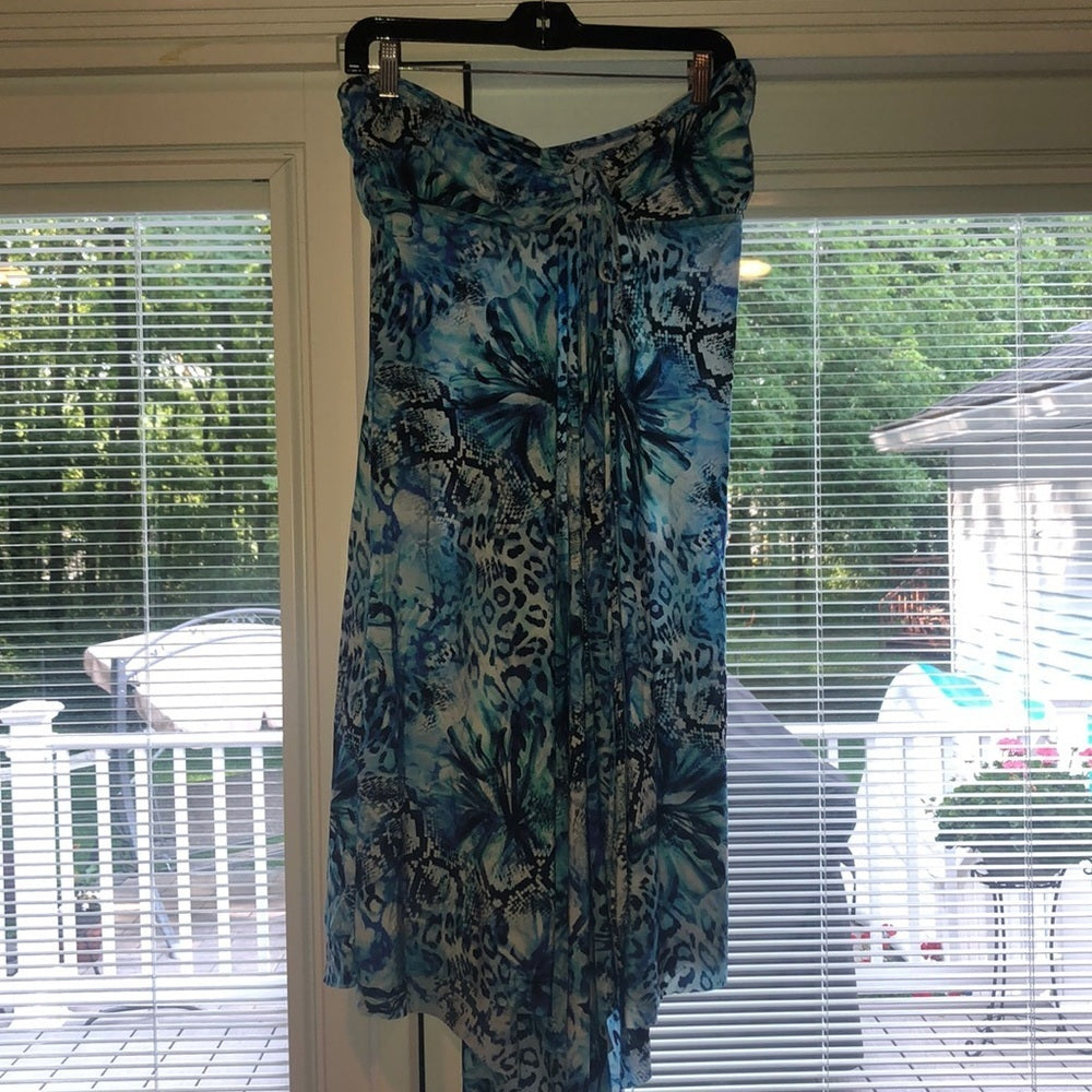 Gottex Blue,Black &White Bathing Suit & Cover Up Size 10