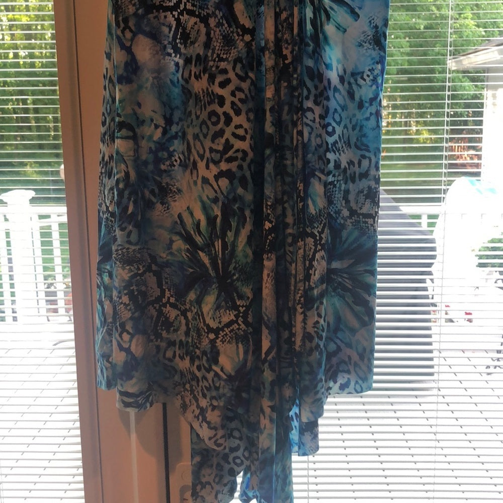 Gottex Blue,Black &White Bathing Suit & Cover Up Size 10