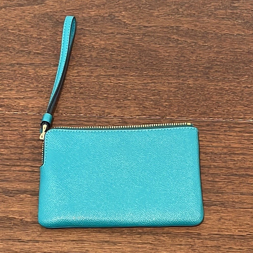 NWT Coach Blue Wristlet Wallet