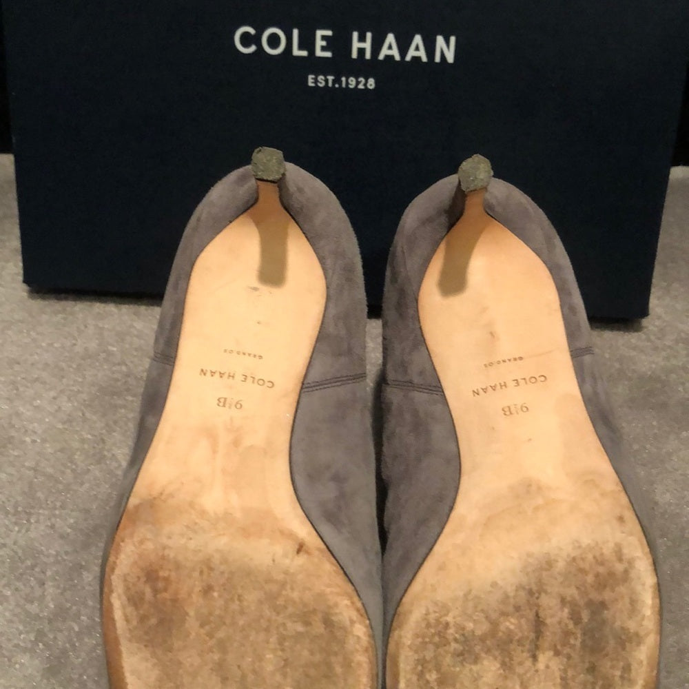 Cole Haan Grey Suede Boots Size 9.5