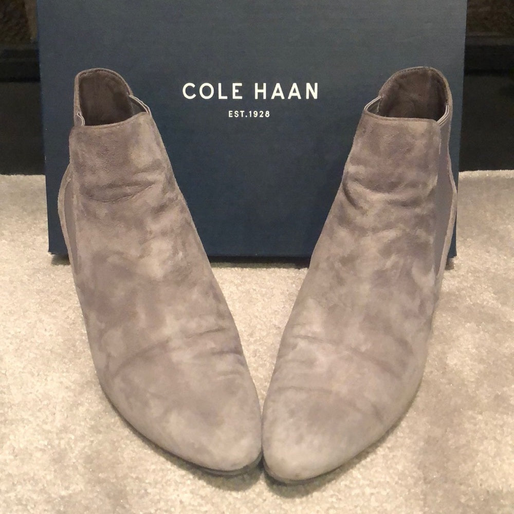 Cole Haan Grey Suede Boots Size 9.5