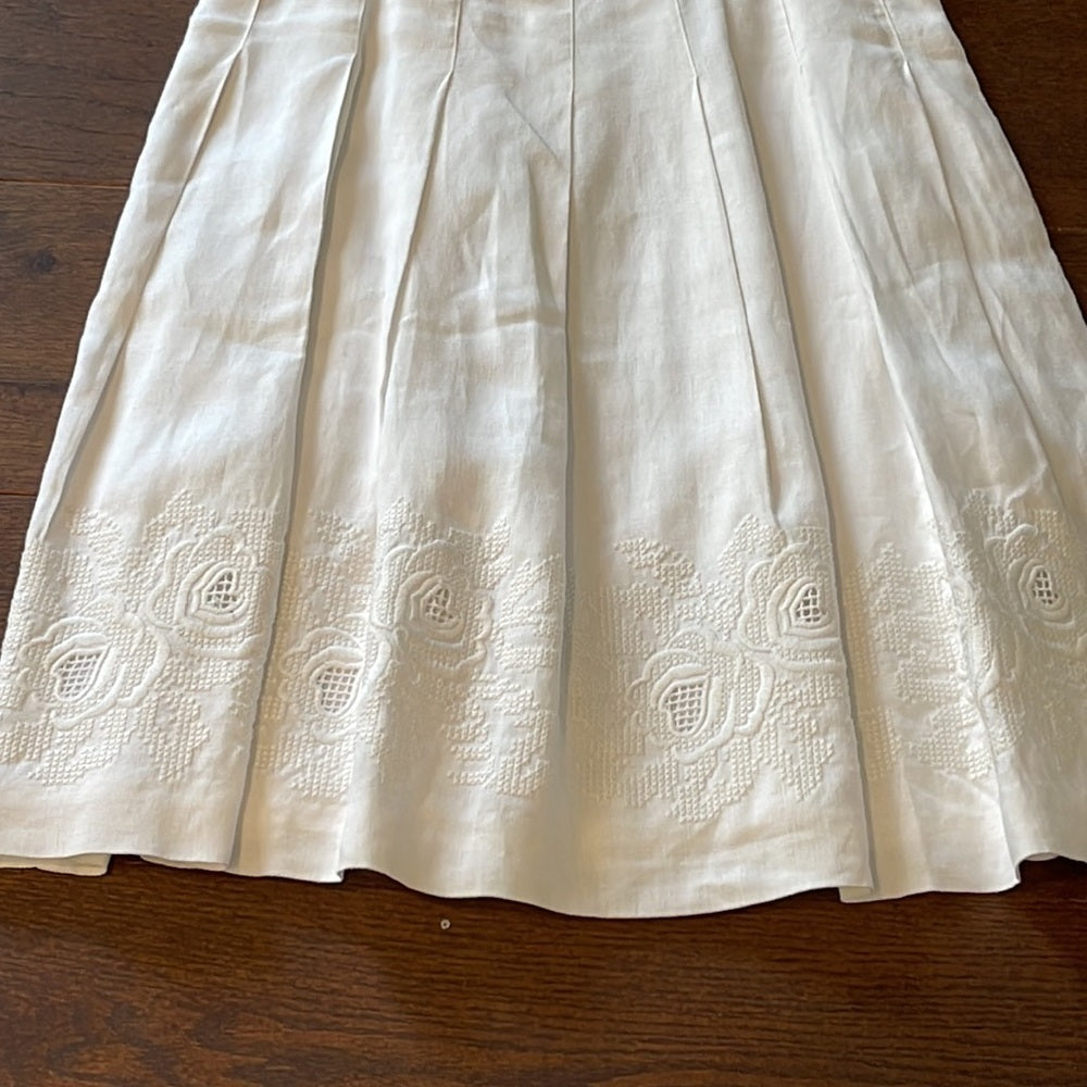 Ralph Lauren White Linen Dress Size 8