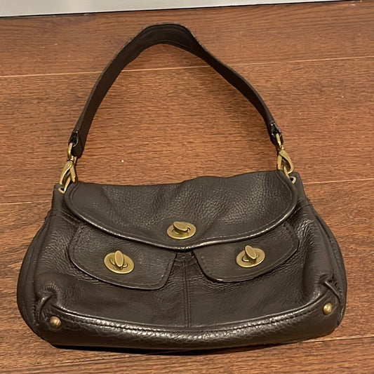 Miu Miu Dark Brown Shoulder Bag Gold Hardware