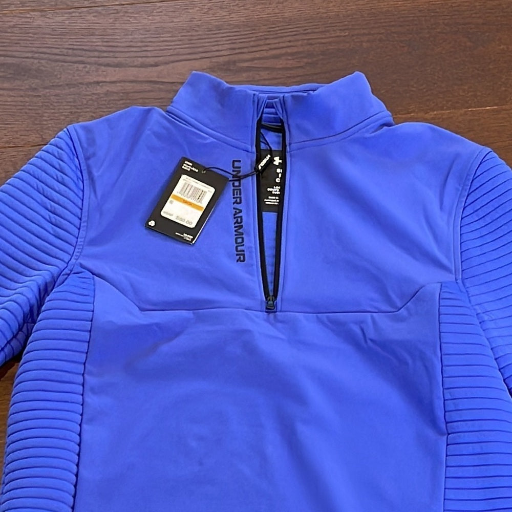 NWT Under Armour Men’s Blue Quarter Zip Sweatshirt Size Small