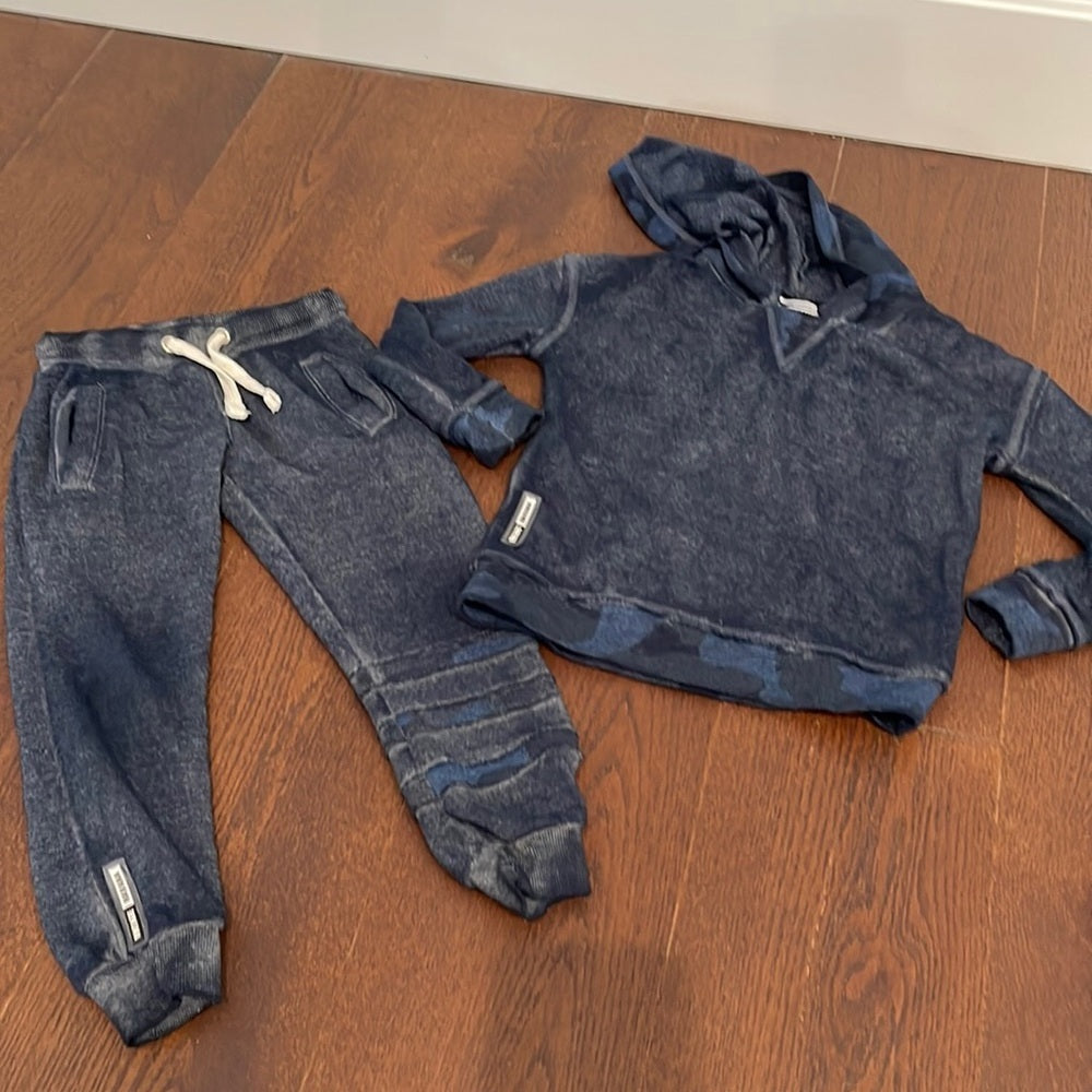 Vintage Havana Boys Blue Sweatshirt Sweatpants Set Size 4