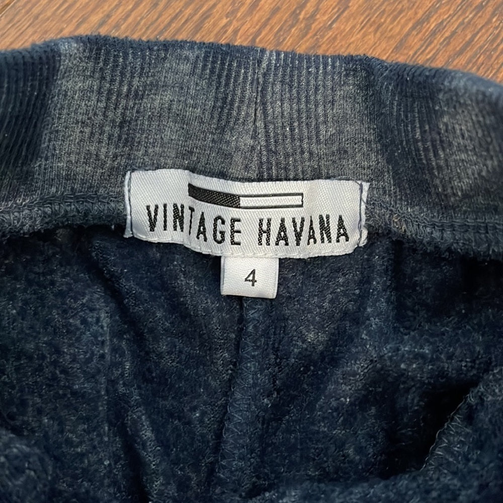 Vintage Havana Boys Blue Sweatshirt Sweatpants Set Size 4