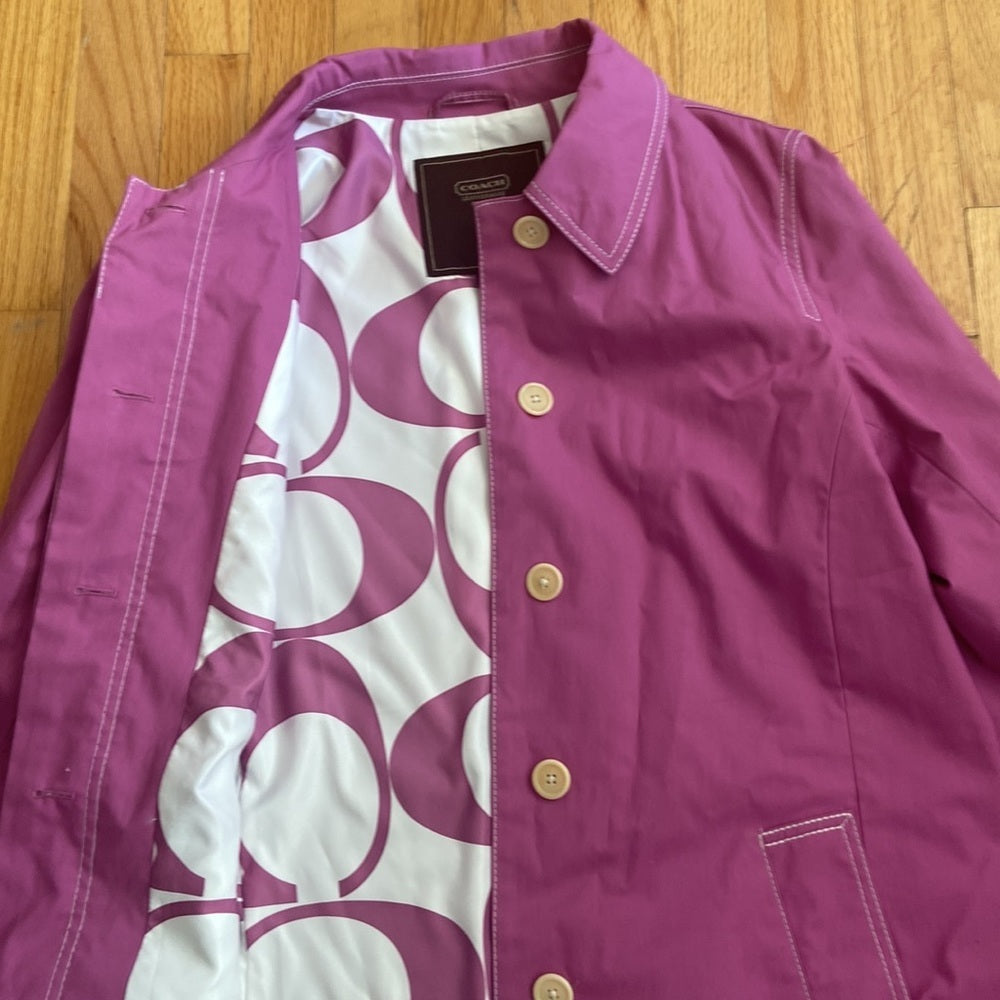 Women’s coach coat. Purple. Size L